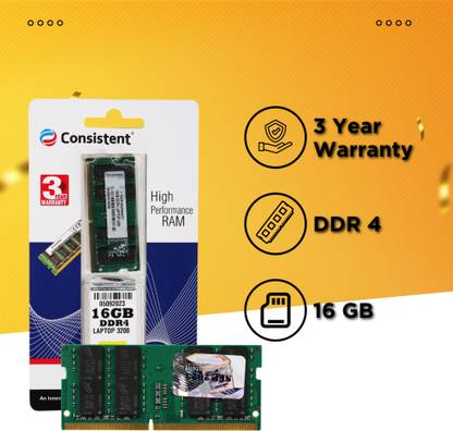 Consistent Ram DDR4 16 GB Laptop (16 GB DDR4 Laptop 3200)