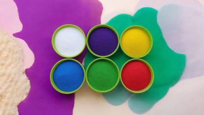 BRIGHT BLOOM Pack of 6 Rangoli Powder