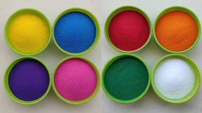 BRIGHT BLOOM Pack of 8 Rangoli Powder