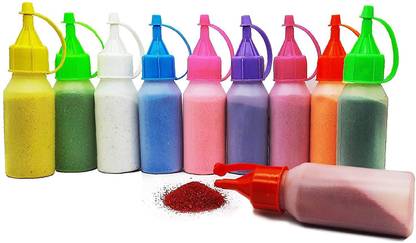 KHUSHA CREATION Pack of 10 Rangoli Powder