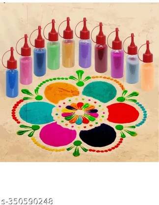 KHUSHA CREATION Pack of 5 Rangoli Powder