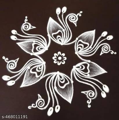 KHUSHA CREATION Pack of 5 Rangoli Powder