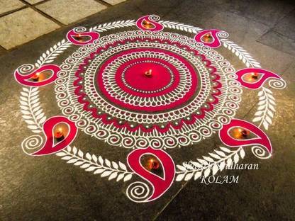 KHUSHA CREATION Pack of 5 Rangoli Powder