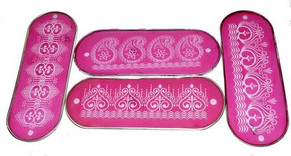 oramsa pack of 4 Rajasthani art designed oval shape full size 13'' jali, Rangoli Stencil