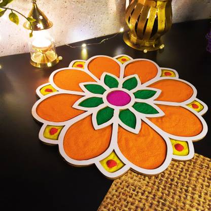 Ascension Portable Rangoli Stencil for Home Floor Decoration (11 inches) Rangoli Stencil