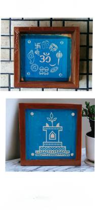 vensur COMBO of Daily Lakshmi Rangoli & Thulasi/Tulsi Stencils - pack of 2, Size 5'X5" Rangoli Stencil