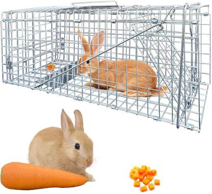 HASTHIP Live Animal Cage Trap, One-Door Animal Trap forRabbits, Stray Cat, Squirrel Live Trap