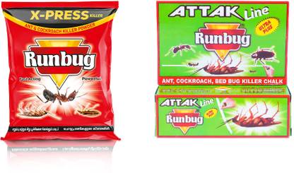 Runbug Cockroach,Ant,Insect Killer Combo Xpress (Pack of 5), Attak Line (pack of 5) Live Trap