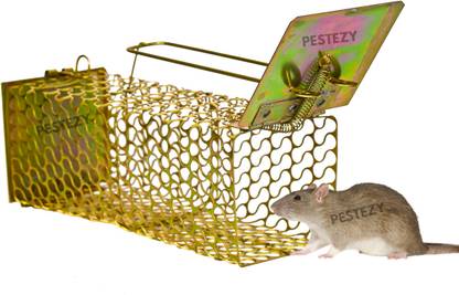 PESTEZY Mouse/Rat Trap cage Chuha Pakadne ka Pinjara Cross Design Heavy Quality (small) Live Trap