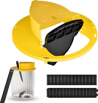 swabs Slide Bucket Lid Mouse Rat Trap with Ramp, Flip Auto Reset Multi Live Trap
