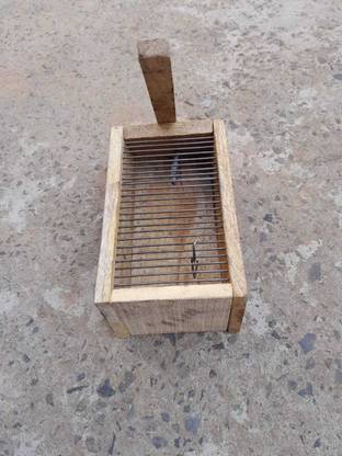 bakarto Strong & the best quality wooden rat trap for home shops godown etc. Live Trap