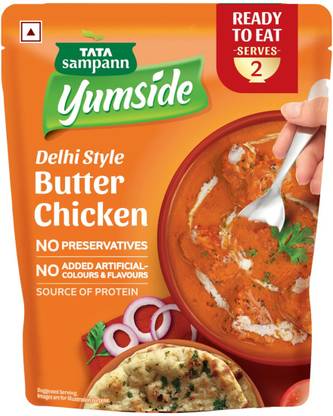Tata Sampann Yumside Delhi Style Butter Chicken, No Artificial Colour & Flavour, Ready To Eat Meal 285 g