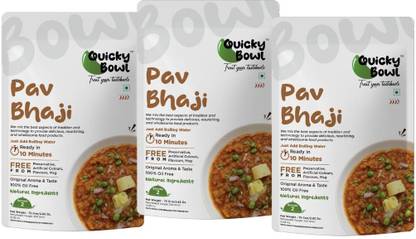 Quicky Bowl Pav Bhaji | Mashed Vegetable Curry | Ready to Eat | Instant Food 225 g