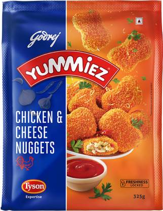 Godrej Yummiez Chicken & cheese Nuggets 325g 0.325 kg