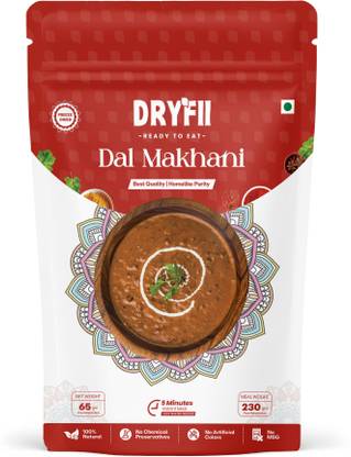 Dryfii Ready-to-Eat Instant Dal Makhani | Pure Veg | Freeze Dried | Rehydrated Wt. 225 g