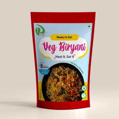 Dryfii Homemade Veg Biryani Ready to Eat Instant Food Pack of 2 (90X2) 180 G 180 g
