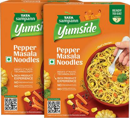 Tata Sampann Yumside Pepper Masala Noodles, No Added Artificial Colour & Flavour,?Ready To Eat Meal Instant Noodles Vegetarian
