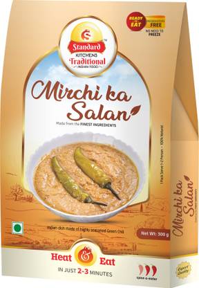 standard Kitchens Ready To Eat Tasty MIRCHI KA SALAN JUST Heat & Eat in 120 SEC Serves 2, 300gm