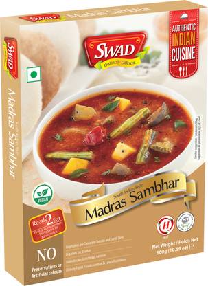 SWAD Ready to Eat Madras Sambhar | Instant Mix Vegetarian Meal with No Preservative 300 g