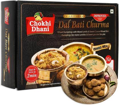 Chokhi Dhani Foods by Chokhi Dhani Ready to Eat Dal Bati Churma 500 g