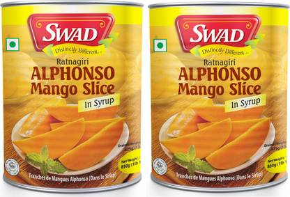 SWAD Ratnagiri Alphonso Mango Slice | Pack of 2 - 850g Each | 1700 g
