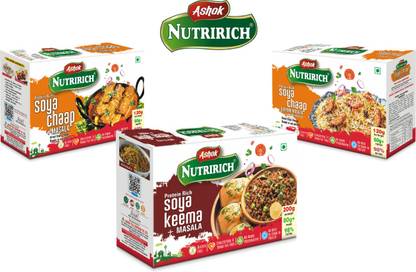 Ashok 120g Chaap with Masala,120g Chaap with Biryani Masala,200g Keema Combo 440 g
