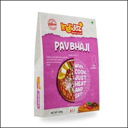 Indidoz by Indidoz Ready to Eat Pav Bhaji, Buttery Vegetable Mash, Serves 2, 300 g