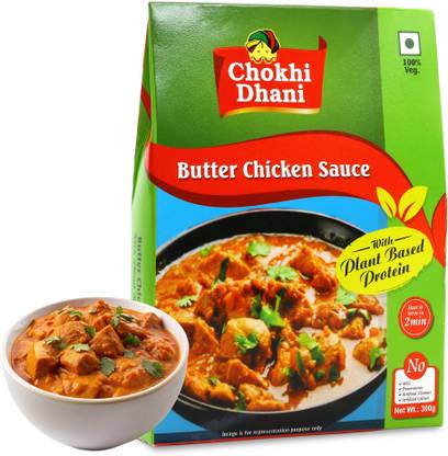 Chokhi Dhani by Chokhi Dhani Butter Chicken Curry With Plant Based Protein Ready Meal (Pack of 1)