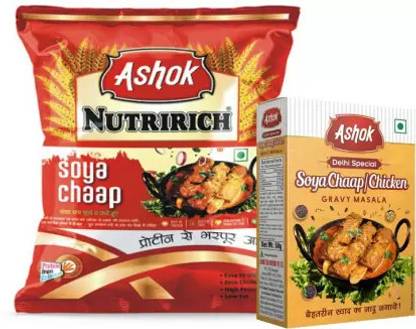 Ashok Nutririch Dry Soya Chaap 500g with 100g Soya Chaap Masala (Family Combo pack) 120 g