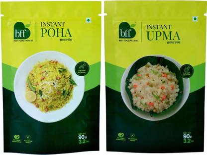 Bff Quick Breakfast Duo: (90g each) Instant Poha & Instant Upma