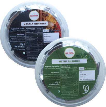 MR.PATEL Masala & Methi Bhakhri Ready to Eat, Roasted Not Fried 400 g