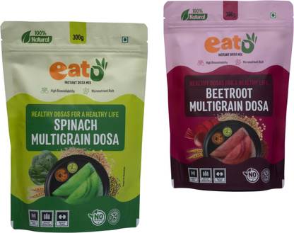 Eat5 Spinach & Beetroot Multigrain Dosa Mix | Instant & Healthy Breakfast 600 g