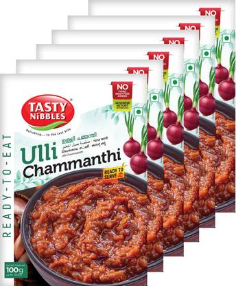 Tasty Nibbles Ready to Eat Ulli Chammanthi|No Added Preservatives [Pack of 6] 600 g