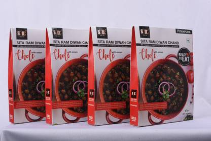 SRDC "SITA RAM DIWAN CHAND" Ready To Eat Chole with Onion | Instant mix | Pack of 4 - 300g each 1200 g
