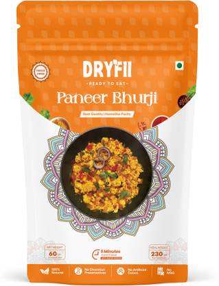 Dryfii Ready-to-Eat Instant Paneer Bhurji | Pure Veg | Freeze Dried | Rehydrated Wt. 230 g
