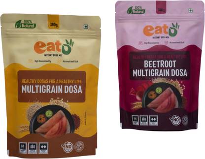 Eat5 Multigrain & Beetroot Multigrain Dosa Mix Combo | 100% Natural | High Fiber 600 g
