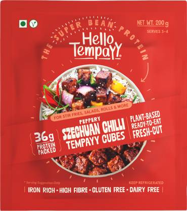 Hello Tempayy Peppery Szechuan Chilli Soyabean Cubes Paneer