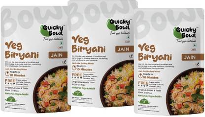 Quicky Bowl Jain Veg Biryani | No onion No garlic | Ready to Eat | Instant Food 330 g