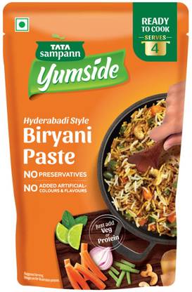 Tata Sampann Yumside Hyderabadi Style Biryani Paste, Just Add Vegetables / Meat, Ready To Eat Meal 150 g