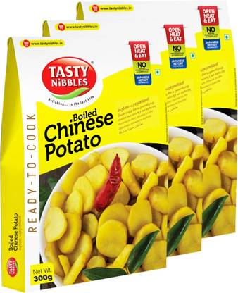Tasty Nibbles Ready To Cook Boiled Chinese Potato 300g [Pack Of 3] 600 g