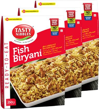 Tasty Nibbles Ready to Eat Fish Biryani 250g x3 750 g
