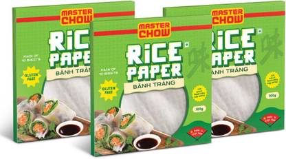 MasterChow Rice Paper 100gm Pack of 3 | Fresh, Healthy & Perfect for Rolls 300 g