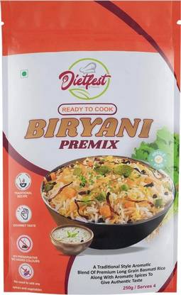 DIETFEST Ready-to-Cook Biryani Mix | Authentic Basmati Rice & Aromatic Spices