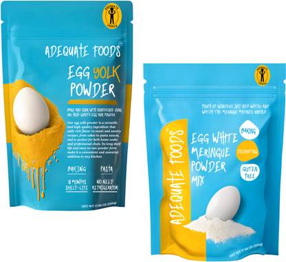 Adequate foods by Adequate Foods Egg Yolk and Egg White Meringue Powder MixEasy to Use, Versatile, Nutritious 1 kg