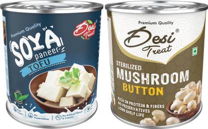 Desi Treat Soya Paneer (Tofu) + Button Mushroom Combo 1600 g