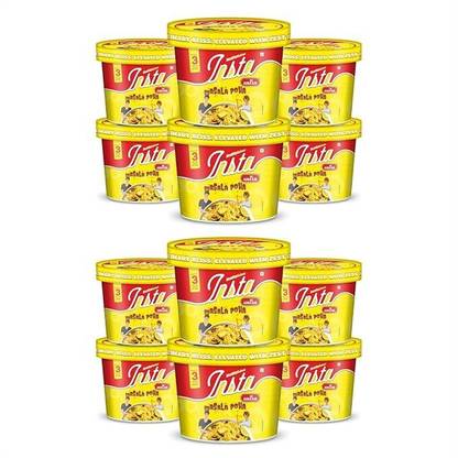 Insta Ahaar Masala Poha - Pack of 12 Cups (80g Each) | Ready-to-Eat | Instant Snack 80 g