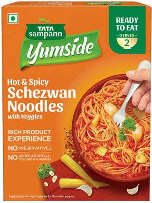 Tata Sampann Yumside Schezwan Noodles with Veggies, Hot and Spicy, Ready To Eat Meal, Serves 2 Pax 285 g