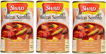 SWAD Ready to Eat Madras Sambhar | Instant Mix Vegetarian with No Added Preservatives 1350 g