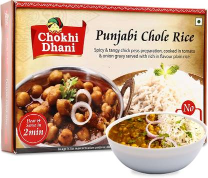Chokhi Dhani by Chokhi Dhani Punjabi Chole With Rice Ready To Eat Meal in 2 Minutes (Pack of 1) 360 g