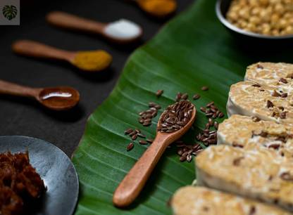 TEMPEHCHENNAI Bulk Soybean Tempeh Fresh with Pumpkin Seeds -Original, 200g X 5 (Turmeric)